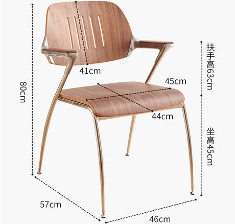 NIYE Marisabel Vintage Solid Wood Leisure Chair from NIYE