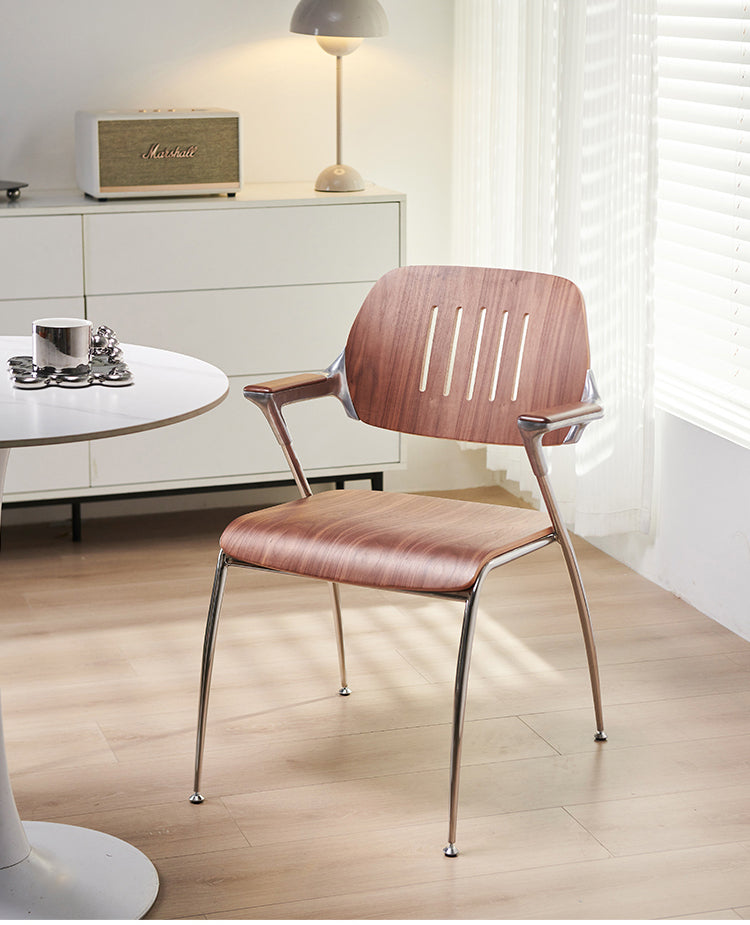 NIYE Marisabel Vintage Solid Wood Leisure Chair from NIYE