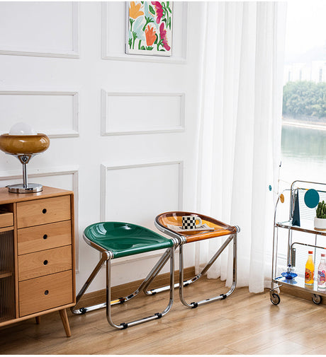 NIYE Montgomery Sleek Transparent Folding Stool from NIYE