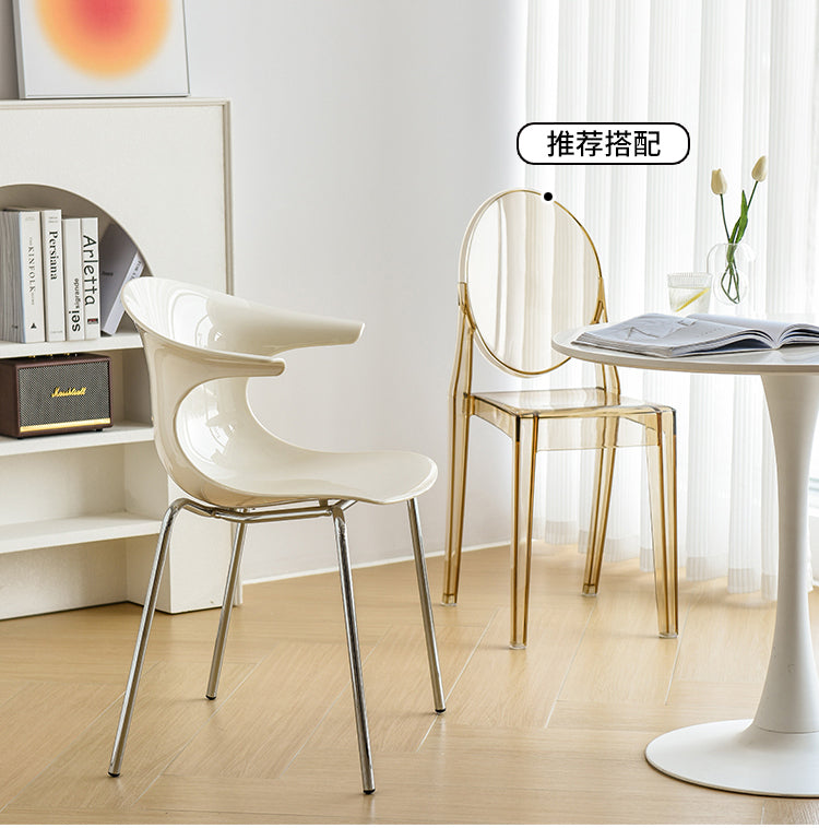 NIYE Petronella Elegant Creamy Acrylic Dining Chair from NIYE
