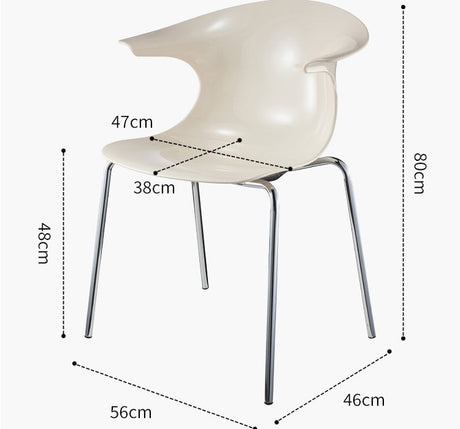 NIYE Petronella Elegant Creamy Acrylic Dining Chair from NIYE