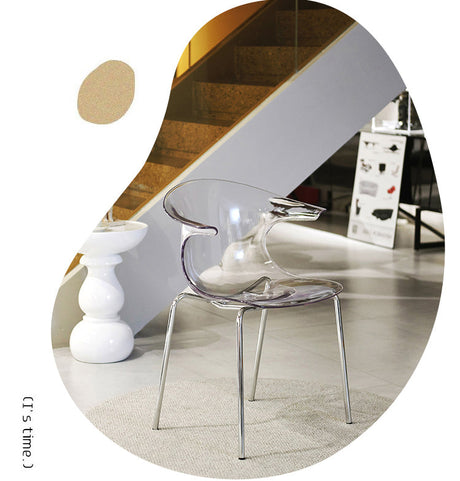 NIYE Petronella Elegant Creamy Acrylic Dining Chair from NIYE