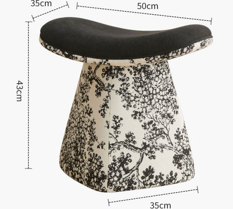 NIYE Santiago Chic Fabric Change Shoe Stool from NIYE