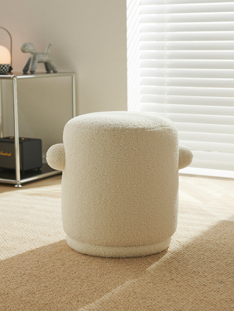 NIYE Santiago Chic Lamb Cashmere Dressing Stool from NIYE