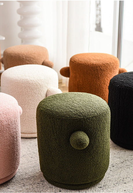 NIYE Santiago Chic Lamb Cashmere Dressing Stool from NIYE