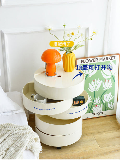 NIYE Santiago Elegant Space-Saving Rotating Storage Cabinet from NIYE