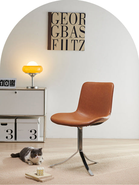 NIYE Seraphina Vintage Wax Leather Modern Dining Chair from NIYE