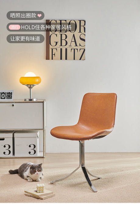 NIYE Seraphina Vintage Wax Leather Modern Dining Chair from NIYE
