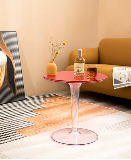 NIYE Tamsin Minimalist Rustic Round Coffee Table from NIYE
