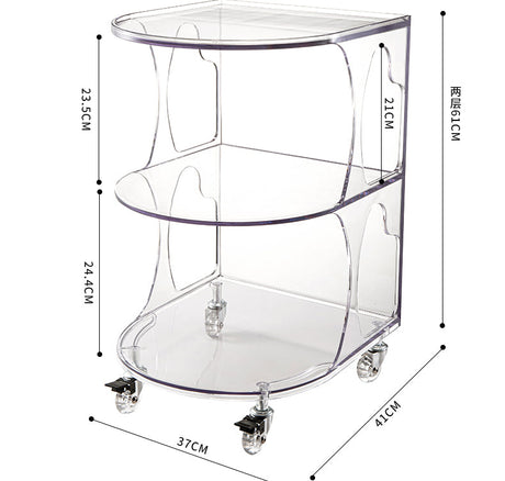 NIYE Tamsin Modern Acrylic Universal Coffee Table Cart from NIYE
