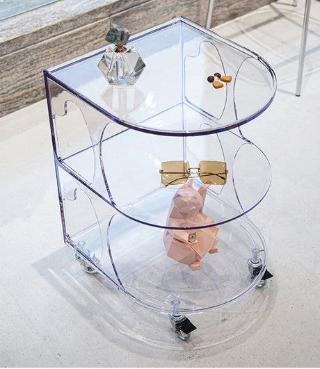 NIYE Tamsin Modern Acrylic Universal Coffee Table Cart from NIYE