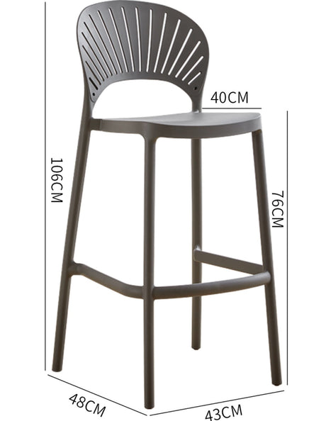 NIYE Tamsin Sleek Stackable Bar Stool from NIYE