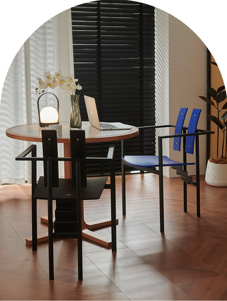 NIYE Toshiro Chic Memphis Style Solid Wood Chair from NIYE