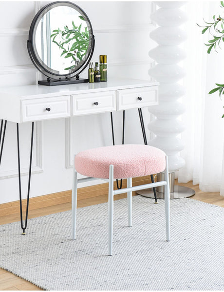 NIYE Zermatt Chic Elegant Fabric Makeup Stool from NIYE