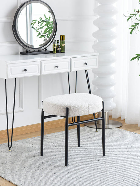 NIYE Zermatt Chic Elegant Fabric Makeup Stool from NIYE