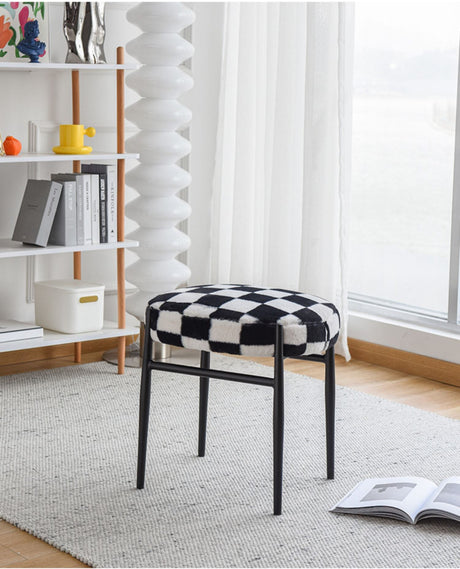 NIYE Zermatt Chic Elegant Fabric Makeup Stool from NIYE