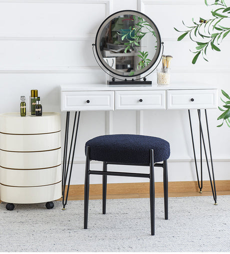 NIYE Zermatt Chic Elegant Fabric Makeup Stool from NIYE