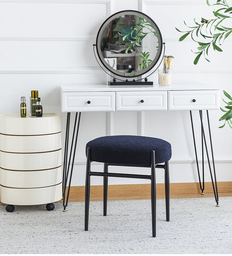 NIYE Zermatt Chic Elegant Fabric Makeup Stool from NIYE
