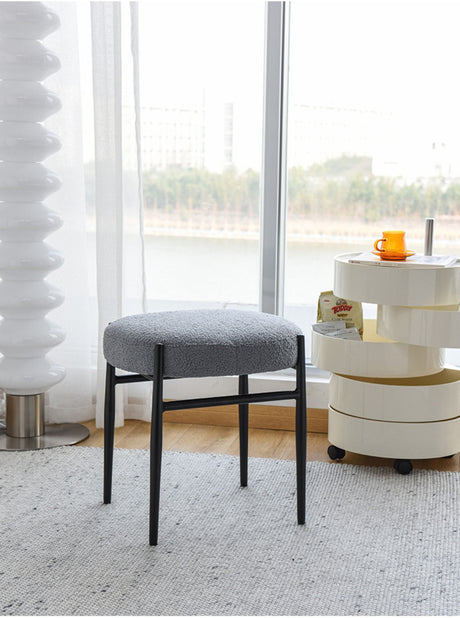 NIYE Zermatt Chic Elegant Fabric Makeup Stool from NIYE