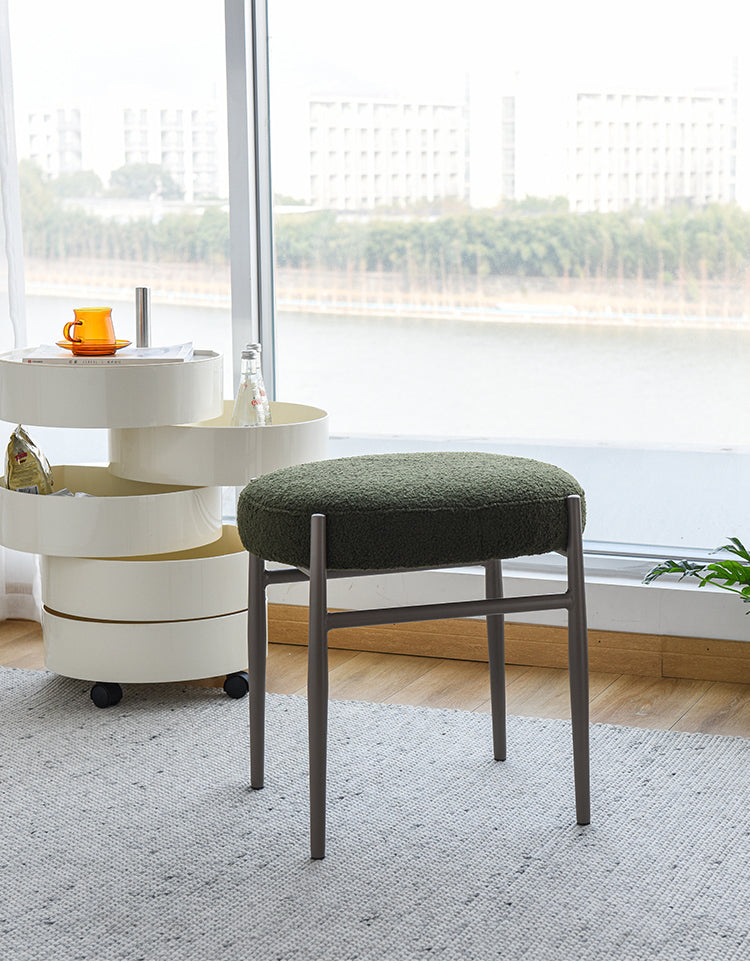 NIYE Zermatt Chic Elegant Fabric Makeup Stool from NIYE