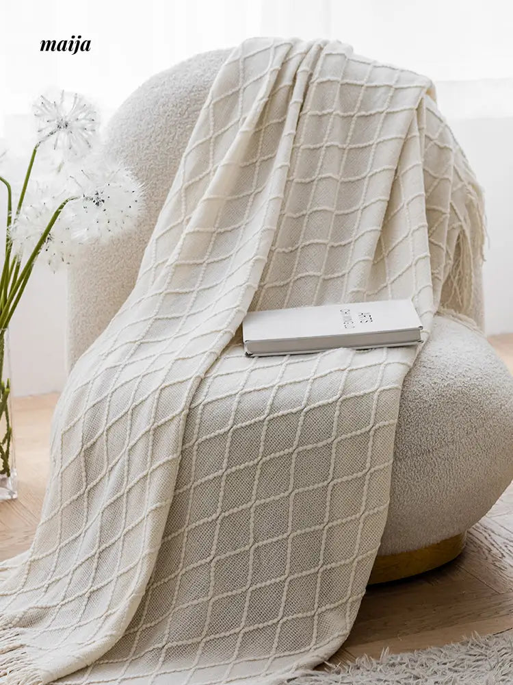 Rhombus Tassel Throws from hellolife