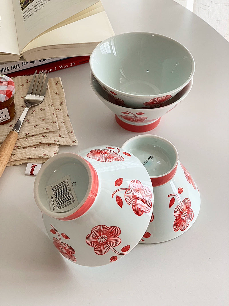 YASUKI Haruki Elegant Japanese-Style Ceramics Rice Bowl from YASUKI