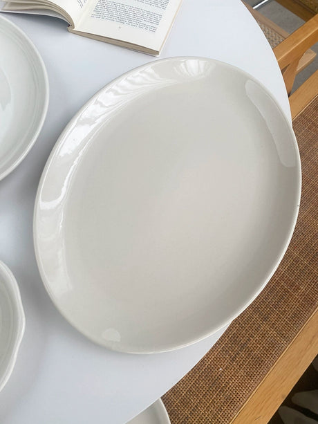 YASUKI Chenhao Minimalist INS Texture White Ceramic Bowl from YASUKI