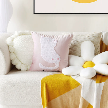 YOULI Elowen Contemporary Soft-Cover Cat Pillow from YOULI