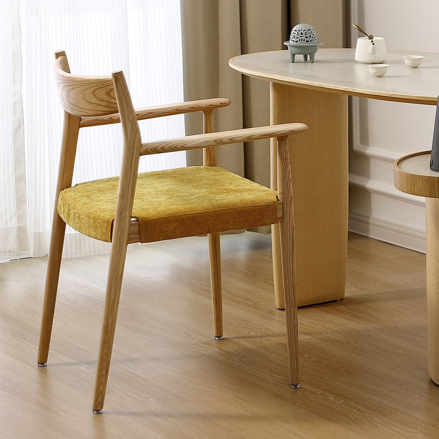 QUANMU Haruki Elegant Oak Dining Set from QUANMU