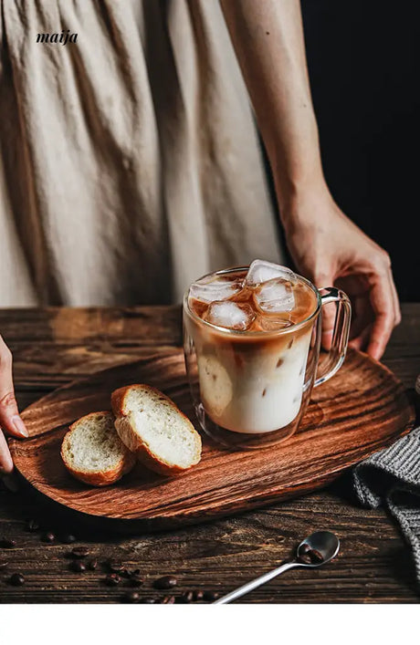 Seulgi DoubleWall Latte Glass Mug from maija