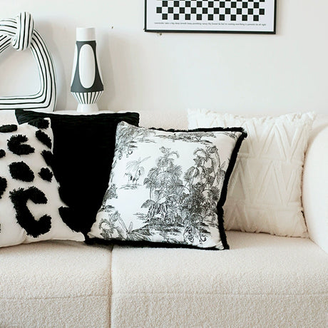 YOULI Alexia Chic White Woven Sofa Pillow from YOULI