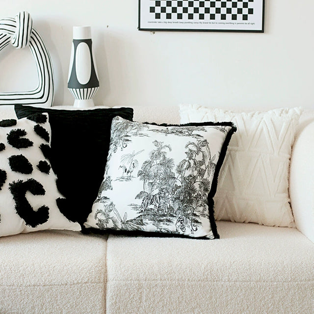 YOULI Alexia Chic White Woven Sofa Pillow from YOULI