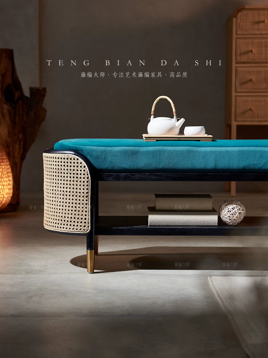RATTAN CRAFTSMAN Wooden Bedroom Shoe Stool from RATTAN CRAFTSMAN