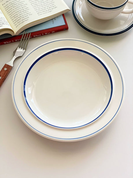 YASUKI Minja Retro Striped Ceramic Soup Bowl from YASUKI