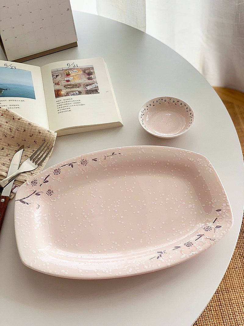 YASUKI Haruki Elegant Snowflake Ceramic Rice Bowl from YASUKI