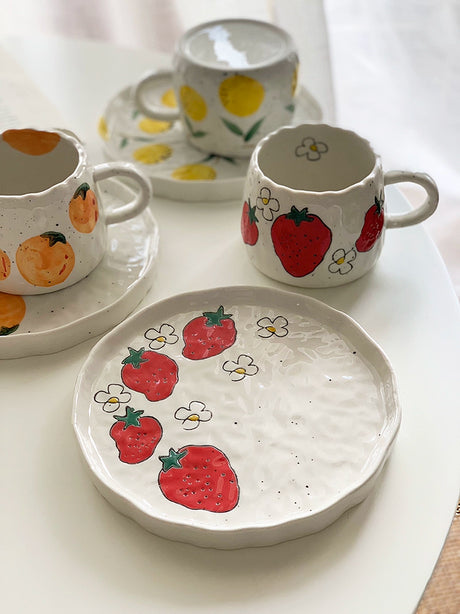 YASUKI Takashi Elegant Underglaze Ceramic Mug Set from YASUKI