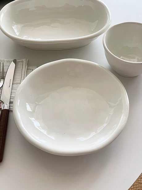 YASUKI Alaric Minimalist Pure White Soup Bowl from YASUKI