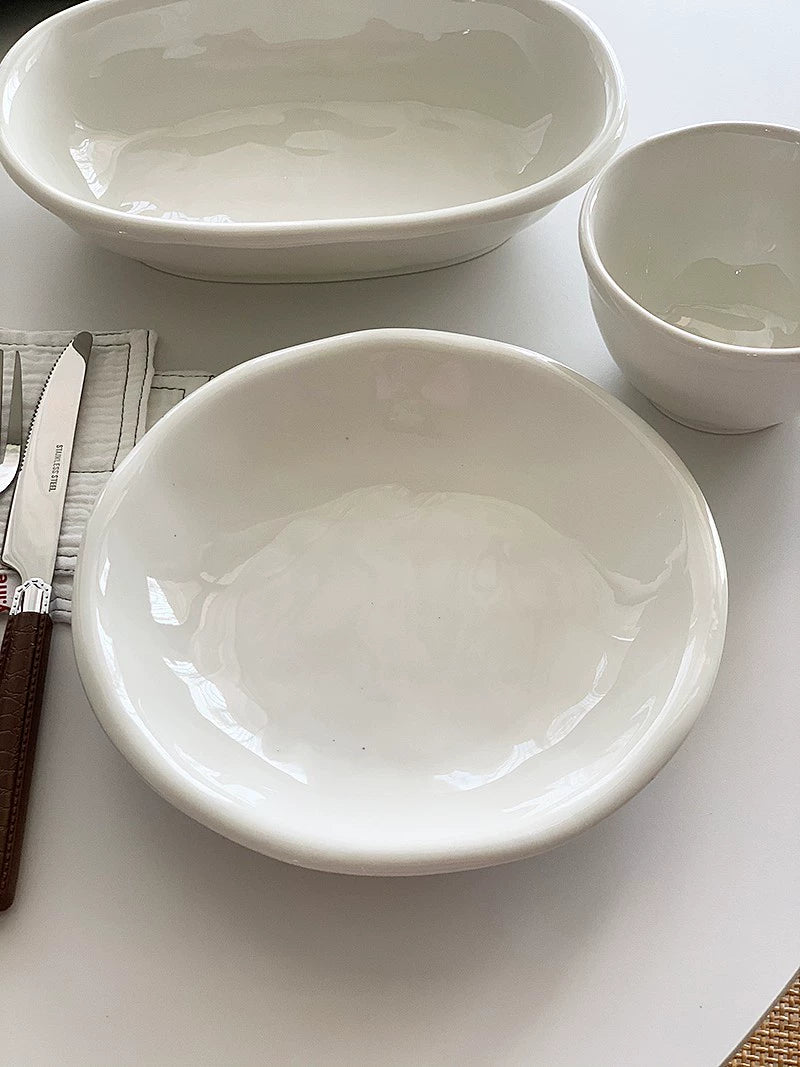 YASUKI Alaric Minimalist Pure White Soup Bowl from YASUKI