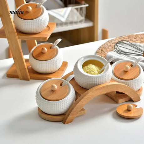 Classic Ceramic Seasoning Jar Set from maija