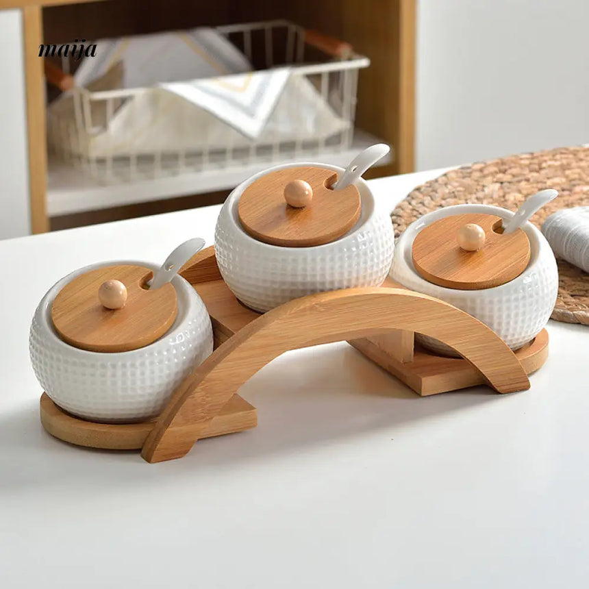 Classic Ceramic Seasoning Jar Set from maija