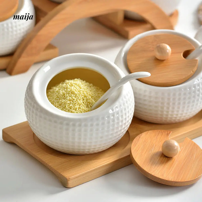 Classic Ceramic Seasoning Jar Set from maija