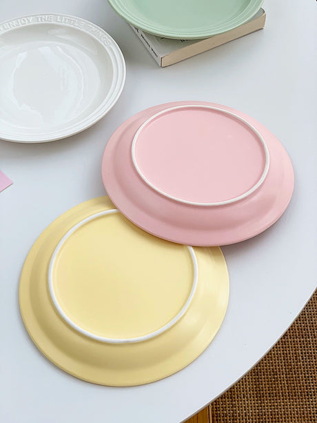 YASUKI Amara Elegant Pink Inkjet Ceramic Plate from YASUKI