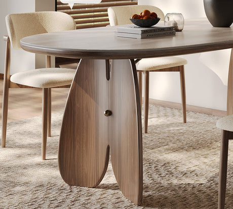 QUANMU Isolde Elegant Solid Wood Dining Set from QUANMU