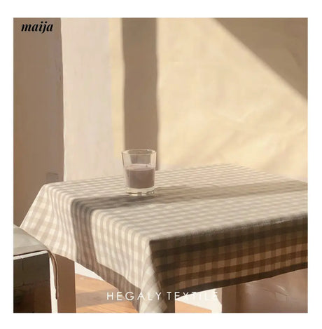 Latte Cotton Linen Tablecloth from Hegaly Textile