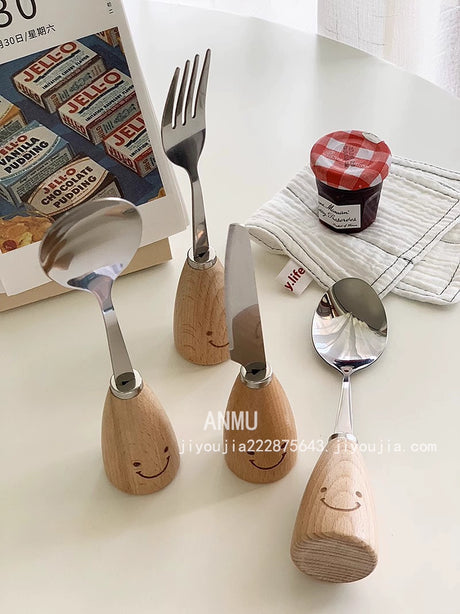 YASUKI Seraphina Charming Natural Wood Cutlery Set from YASUKI