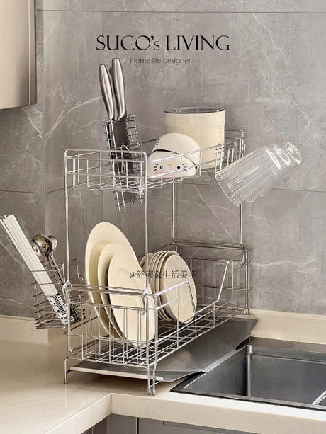 SUCO Haruki Space-Saving Stainless Steel Drying Rack from SUCO