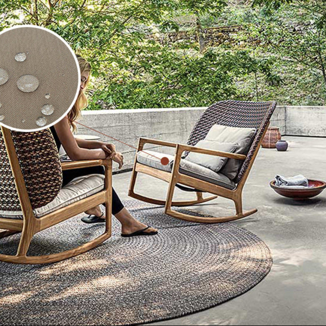 RATTAN SPACE Montpelier Waterproof High Chair with Sun Protection from RATTAN SPACE
