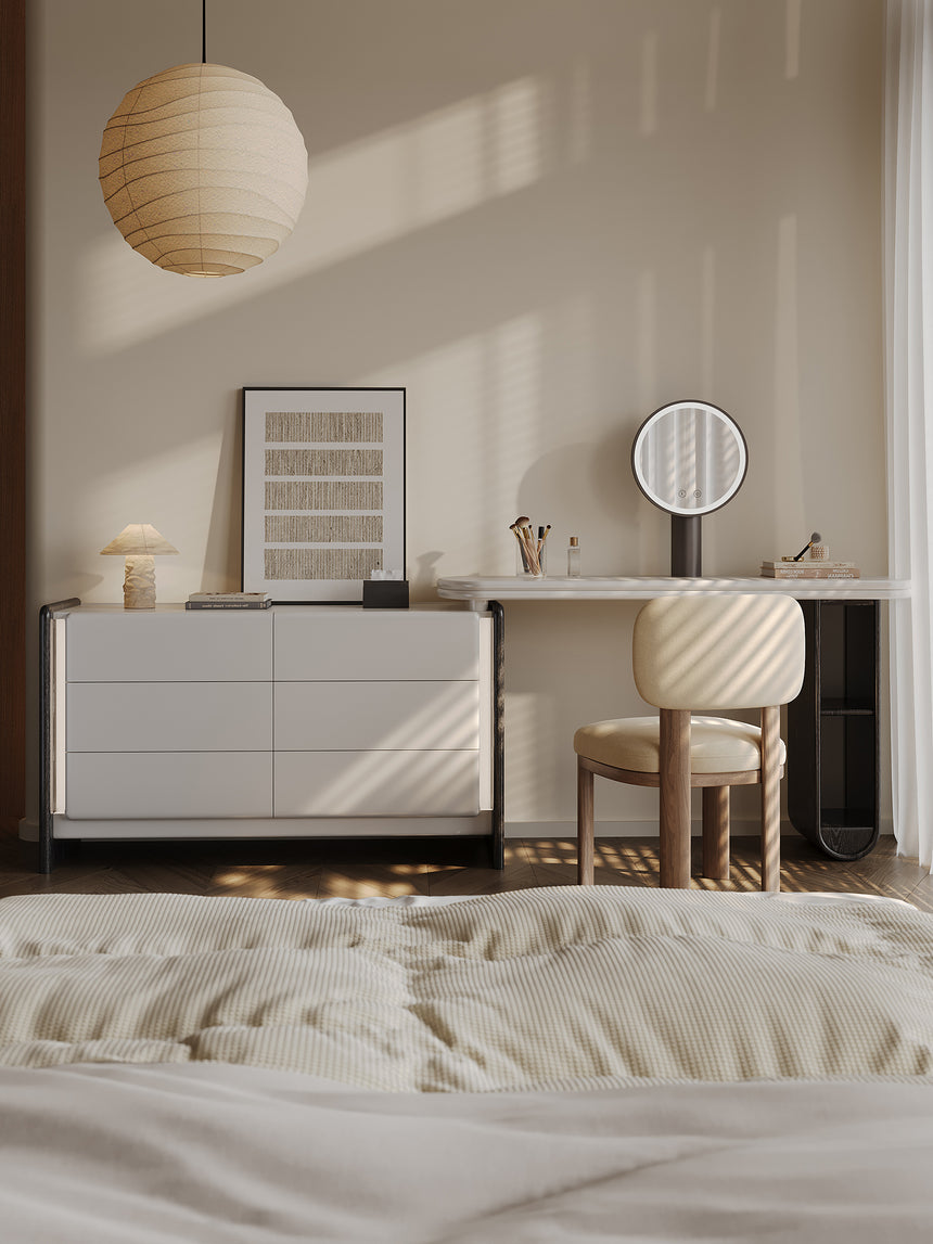 QUANMU Isadora Elegant Modern Multi-Function Dressing Table from QUANMU