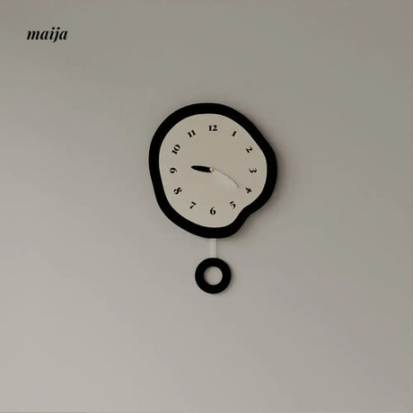 Pendulum Black and White Wall Clock from maija