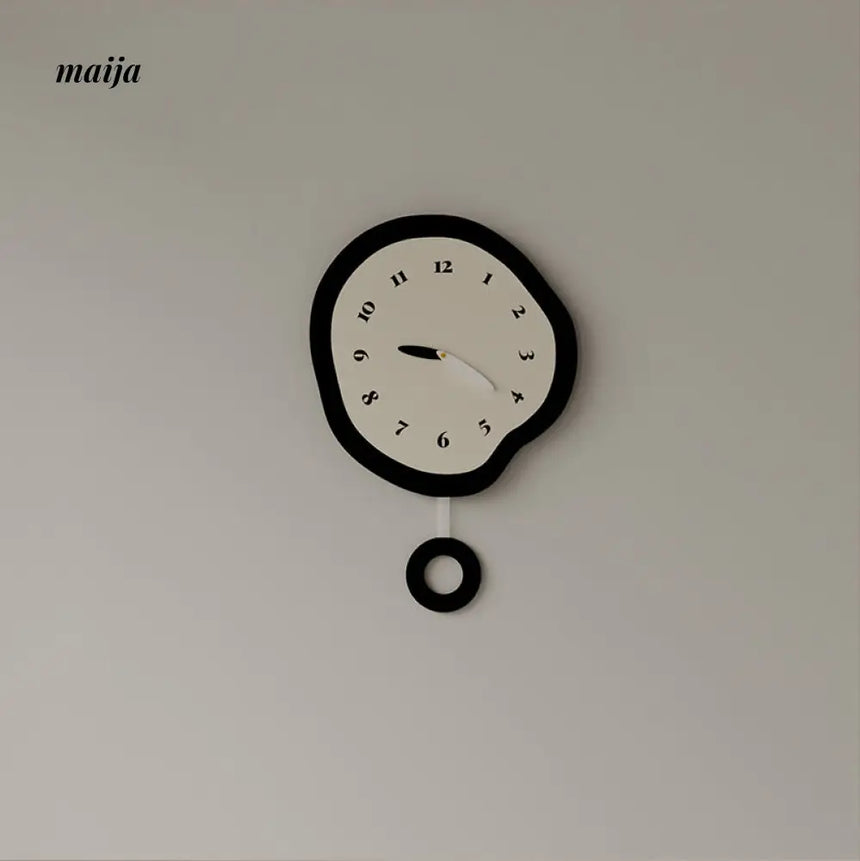 Pendulum Black and White Wall Clock from maija